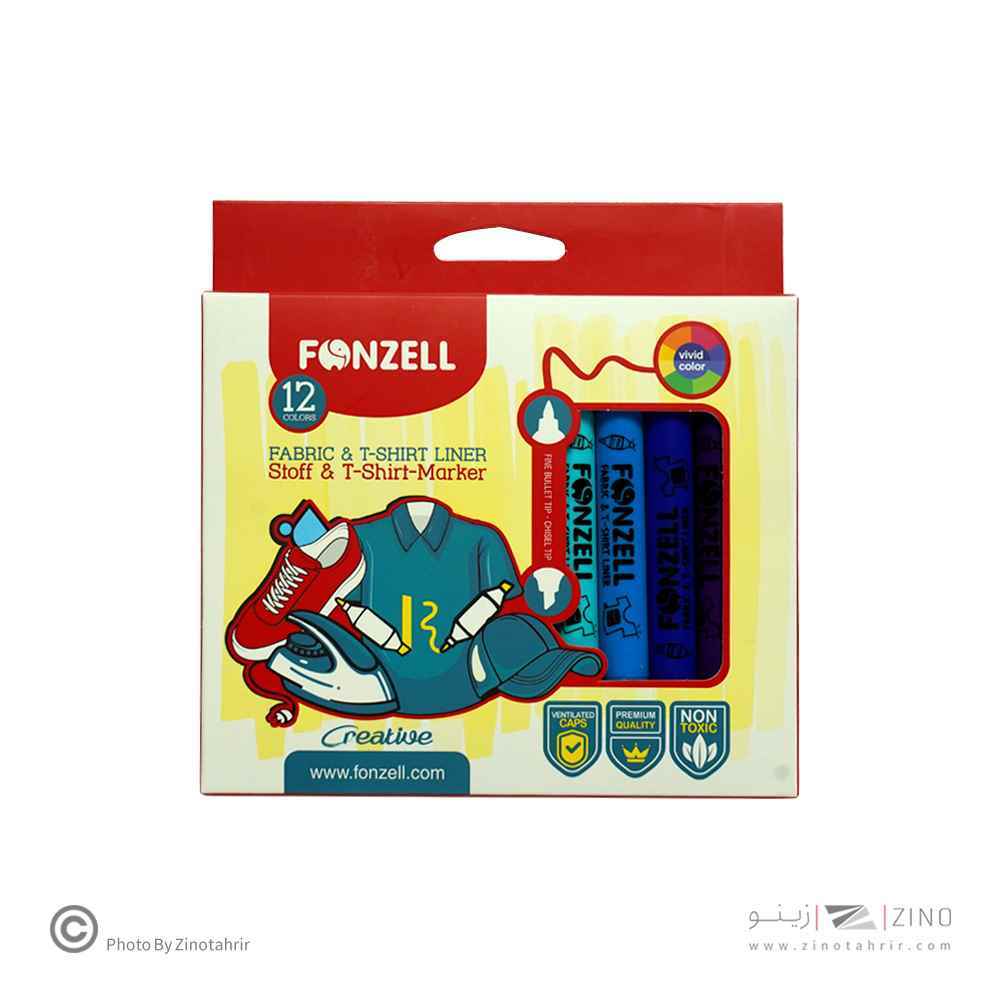 ماژیک تیشرت12رنگ دوسر فونزل کد463003یاکد685003